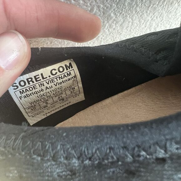 Sorel Womens Kinetic Impact Lace Sneaker Black Sneakers US10 Hiking Outdoor - Picture 4 of 8